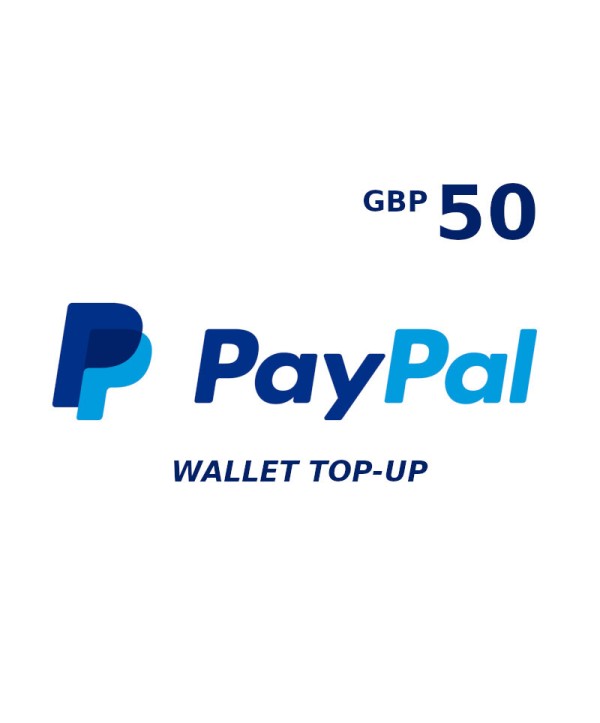 PayPal Wallet 50 GBP Top Up Key GLOBAL